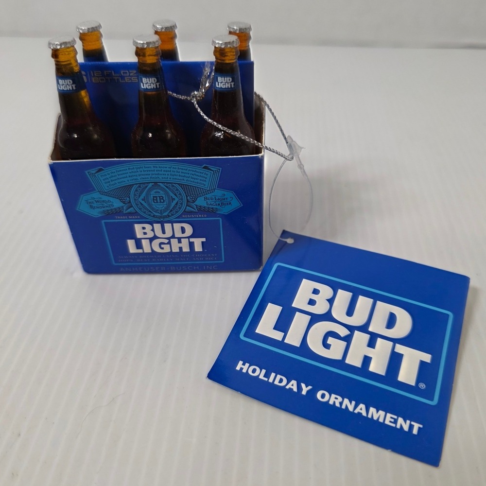 Bud Light Holiday Ornament OS Blue Excellent AB2111